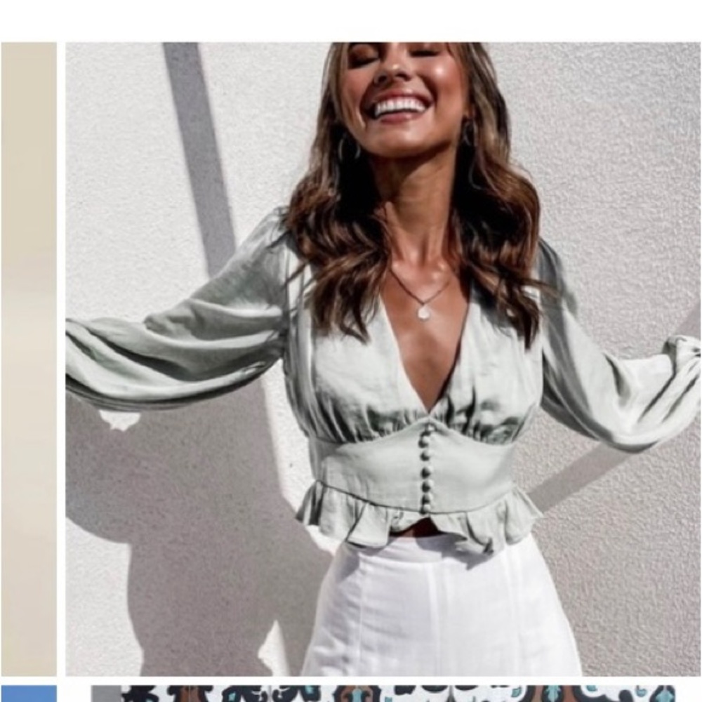Sage Crop Top